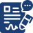 Blue document icon with a checkmark and a clock symbol, representing contract wording or approval timing.