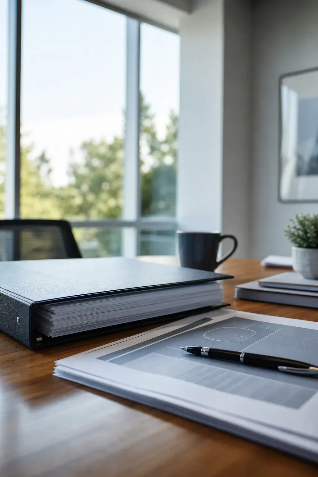 Employee handbook and HR policies on a desk